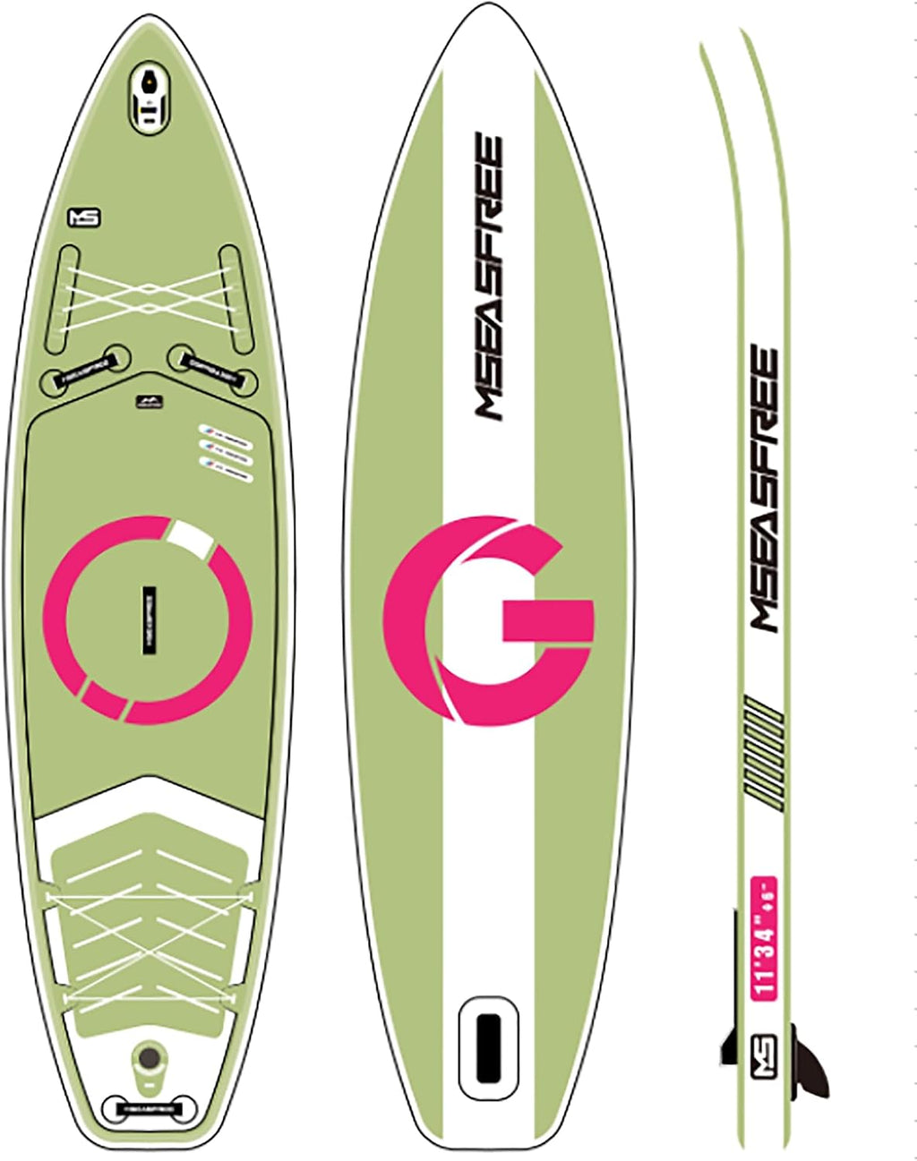 Inflatable Paddle Board 9.9'x33 x5 with Premium SUP Accessories & Backpack, Wide Stance, Bottom Fin for Paddling, Paddle, Leash, Surf Control, for Youth & Adult