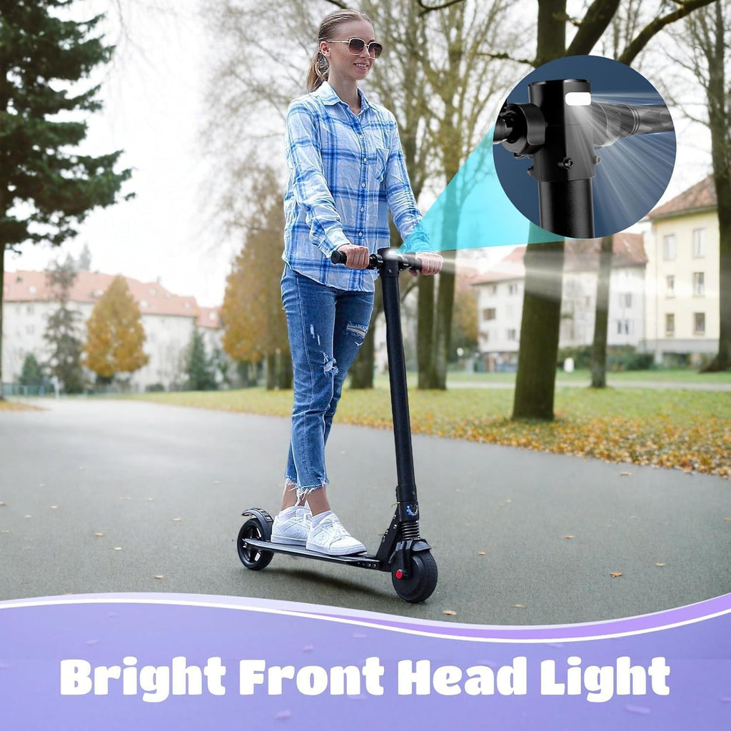 Caroma Electric Scooter Adults Peak 450W, 16-21 Miles Range E Scooter, Safe Speed Control Scooter with Smart LED Display Max 16 MPH, Lightweight Foldable E-Scooter,Electric Scooter for Kids,Gift Idea