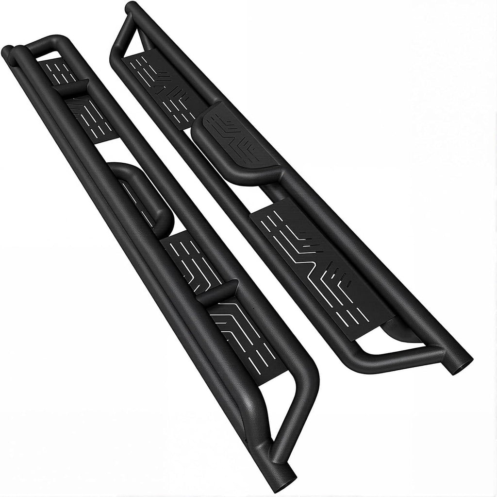 PZ 6' Running Boards Anti-Slip Side Steps Carbon Steel Compatible with Dodge Ram 1500 Quad Cab/Extended Cab 2019-2025 New Body Style,550LBS Steel No Drill Truck Running Boards Direct Fit Nerf Bar