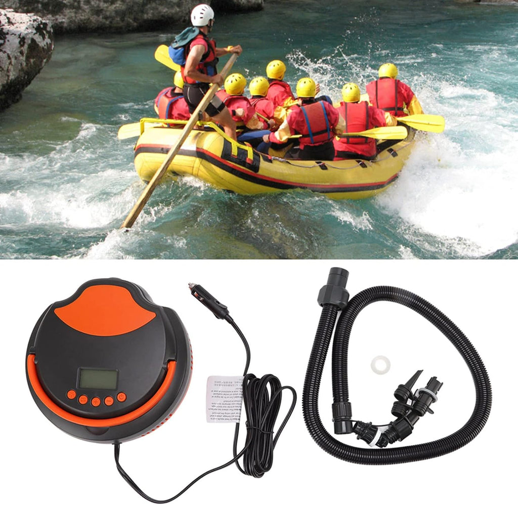 12V Vehicle Electric Air Pump, High Pressure Inflatable Pump, 110W - Auto Shut - Off Preset Pressure, LED Display & Light, Portable for Paddle Board Surfboard Boat