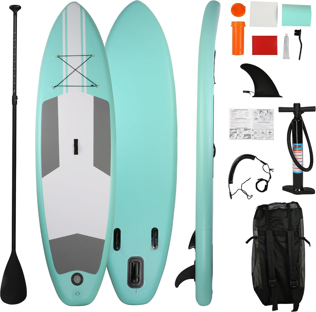 Inflatable Paddle Boards with Non-Slip Deck, Ultra-Light Stand Up Paddle Board Surf Board with Accessories & Carry Bag, Wide Stable Design for Adults and Youth