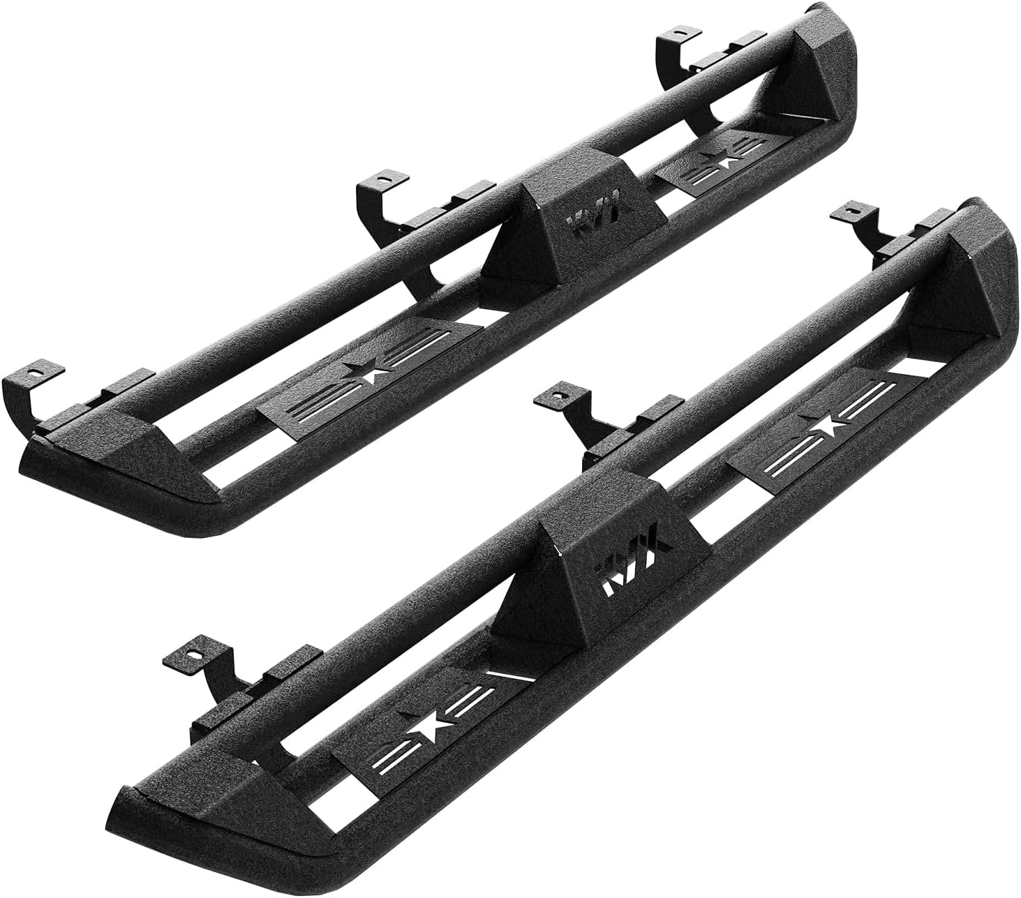 KYX Running Boards Compatible with 2005-2024 Frontier Crew Cab, 5 inches Car Door Side Steps Nerf Bars Step Rails, Running Board for Frontier 2005-2024
