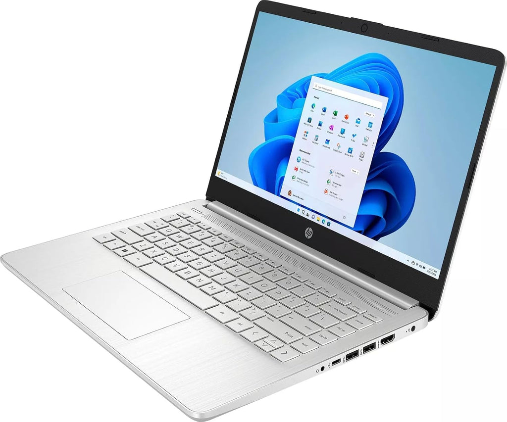 HP 14' Ultral Light Laptops for Business, Intel Celeron N4120, 16GB RAM, 384GB Storage(128GB eMMC+256GB Micro SD), 1-Year Office 365 & Windows 11 S, Long Battery Life, Wi-Fi, MicroSD, HDMI, Silver