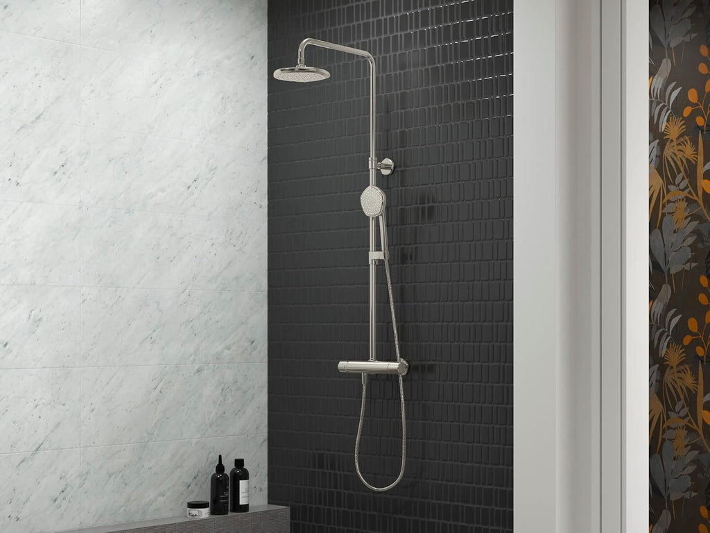 Kohler 27031-9-BN Occasion Two-Way Exposed Thermostatic Valve and Shower Column Kit in Vibrant Brushed Nickel