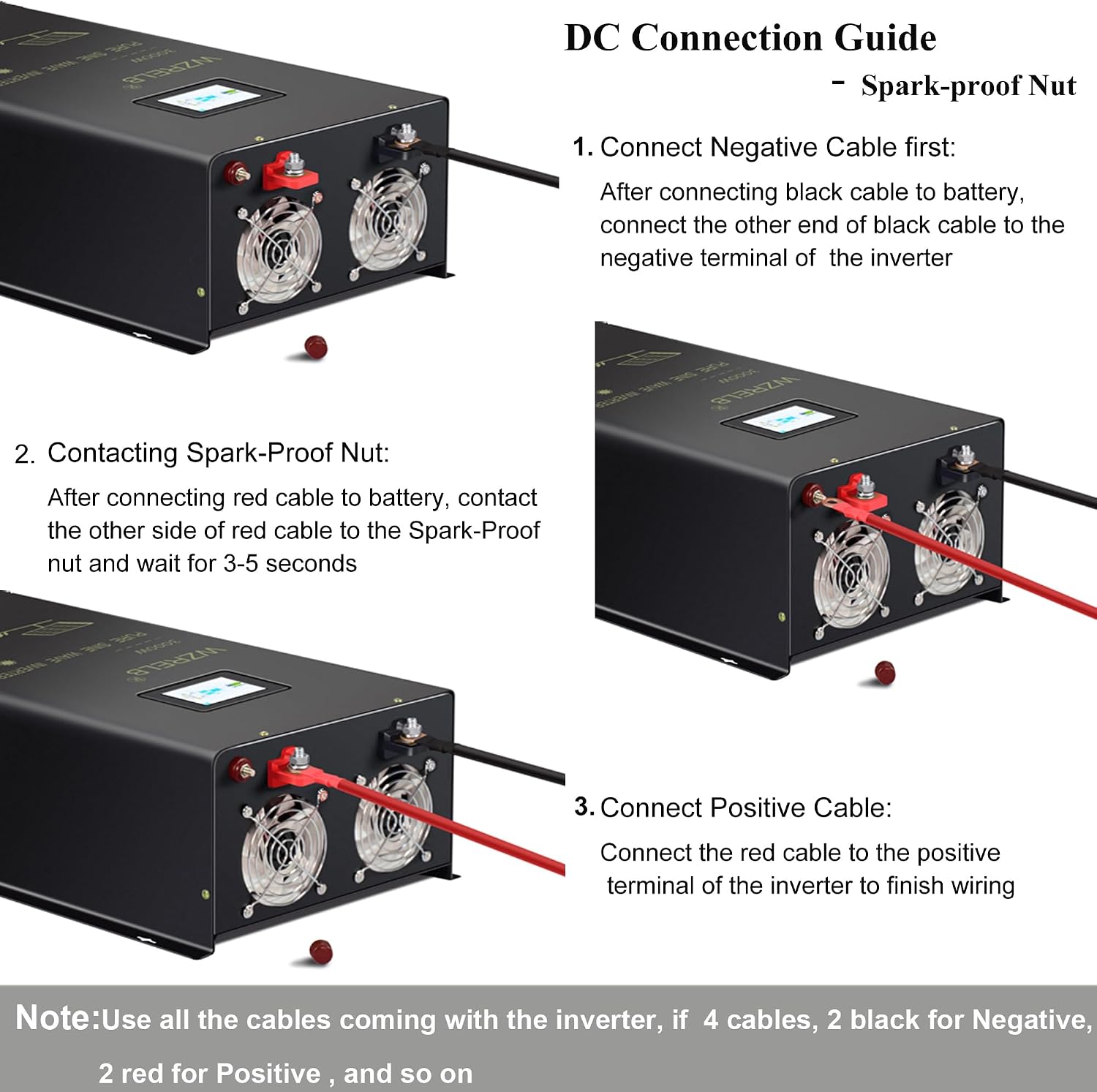WZRELB 6000W 48V Pure Sine Wave Inverter,48 Volt DC to AC 120V 240V Split Phase Power Inverter,2*AC Hardwire Terminal,12KW Surge,High Efficiency up to 91.6%,Wireless Remote