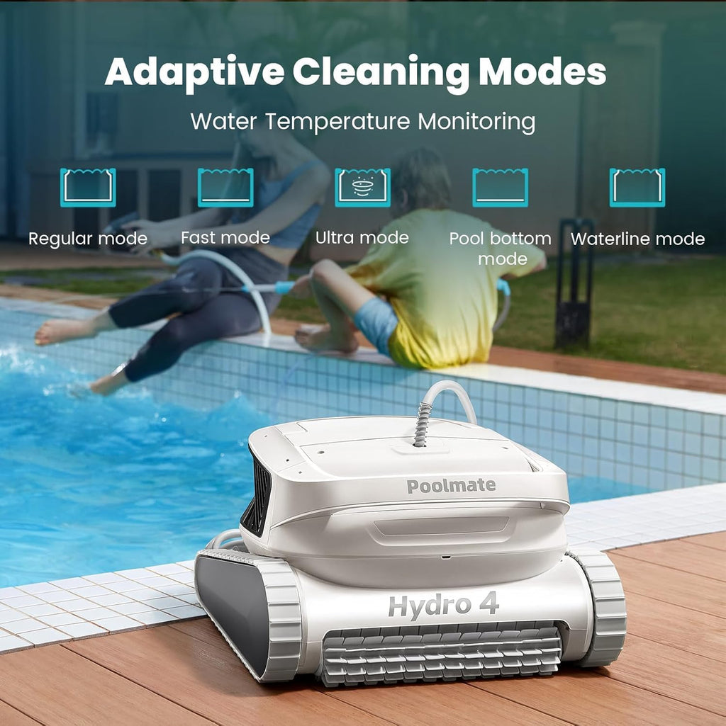 Chasing Hydro 4 Corded Robotic Pool Cleaner, Pool Vacuum for Inground Aboveground Pools, Floor Wall Waterline Cleaning, 4.1L Filter Basket, Pool Cleaner Robot Ideal for Pools up to 50 FT in Length