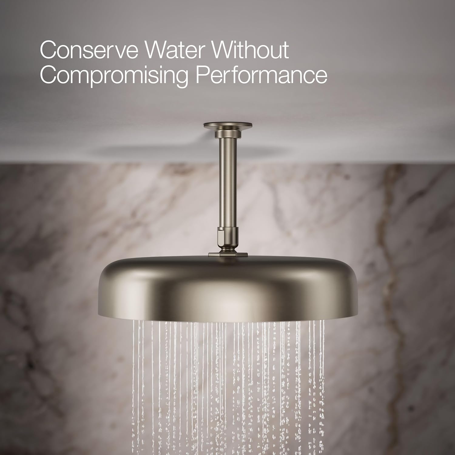 Kohler 26291-BN Statement® Round 12' single-function rainhead, 2.5 gpm, Vibrant Brushed Nickel