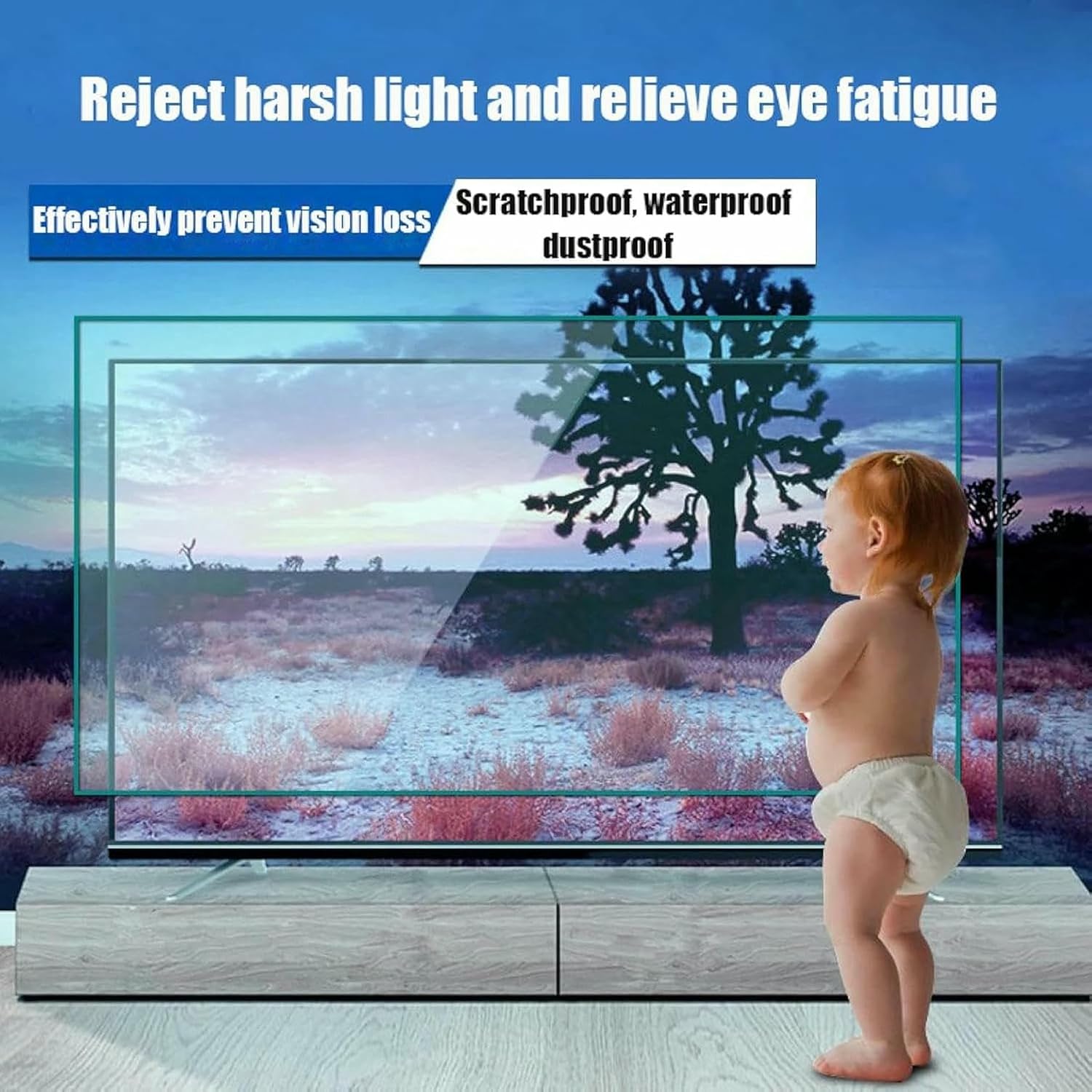 Matte Anti Glare TV Screen Protector Anti Blue Light/Ultra-Clear Screen Filter Relieve Eye Fatigue fits LCD/TV and PC/Mac Monitors/A / 32 Inches 698x392 mm,A-55 Inches 12,A-32 Inches 698x392 mm