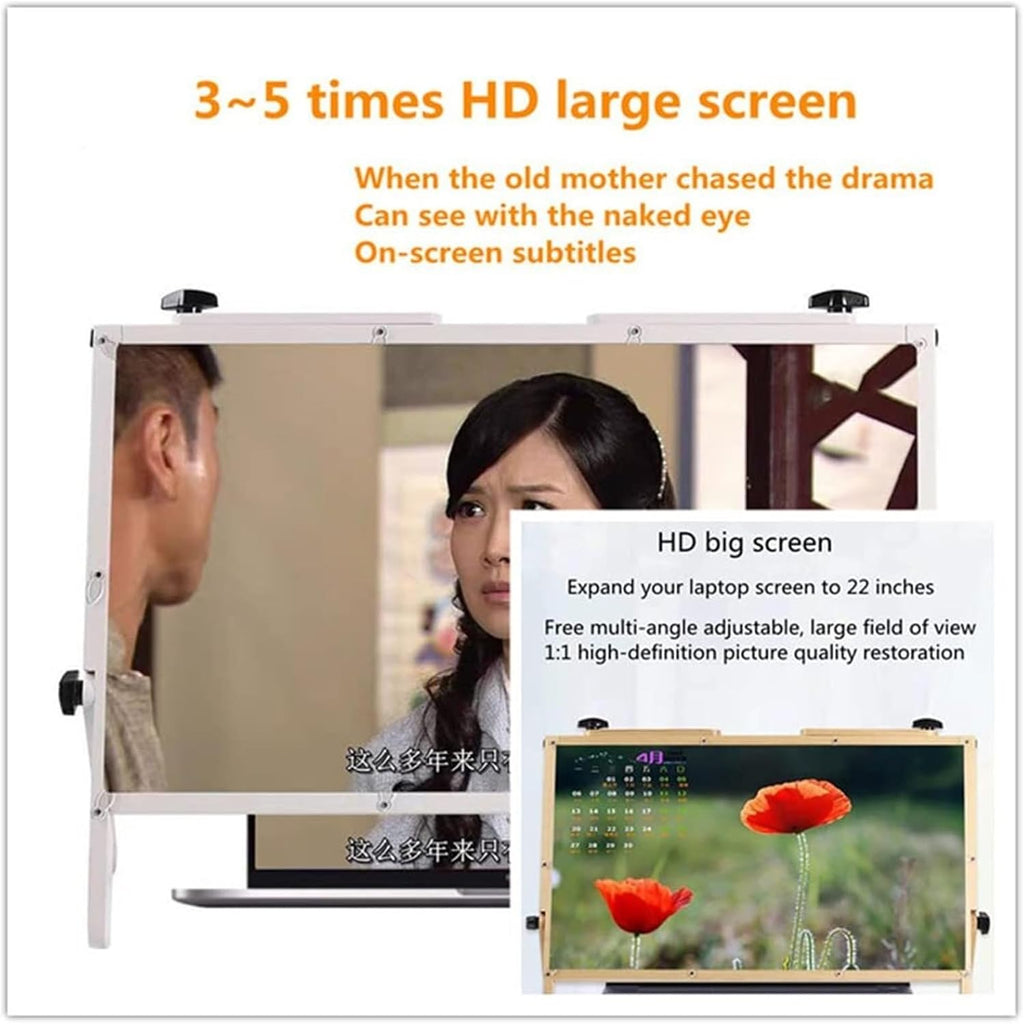 Laptop Screen Magnifier,22' 3X Reading Magnifier with Stand,Compatible with 14-18' Laptops,Mobile Screen Extender,Must-Have for Elderly Parents