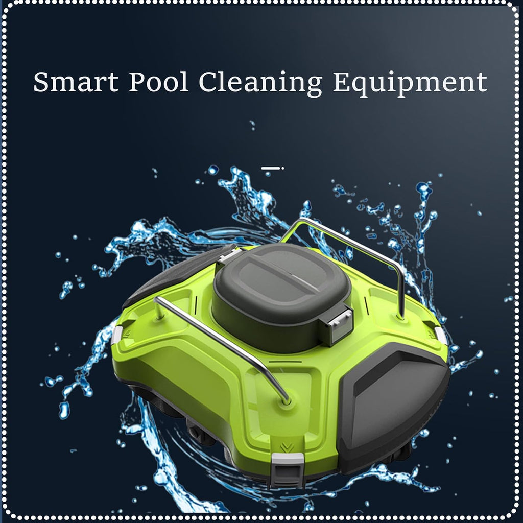 Cordless Robotic Pool Vacuum Pool Cleaner,Cordless Pool Cleaner Automatic,360° Powerful Cleaning Pool Equipment,for Underwater Cleaning,with Strong Suction