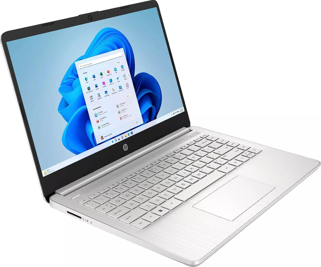 HP 14' Ultral Light Laptops for Business, Intel Celeron N4120, 16GB RAM, 384GB Storage(128GB eMMC+256GB Micro SD), 1-Year Office 365 & Windows 11 S, Long Battery Life, Wi-Fi, MicroSD, HDMI, Silver