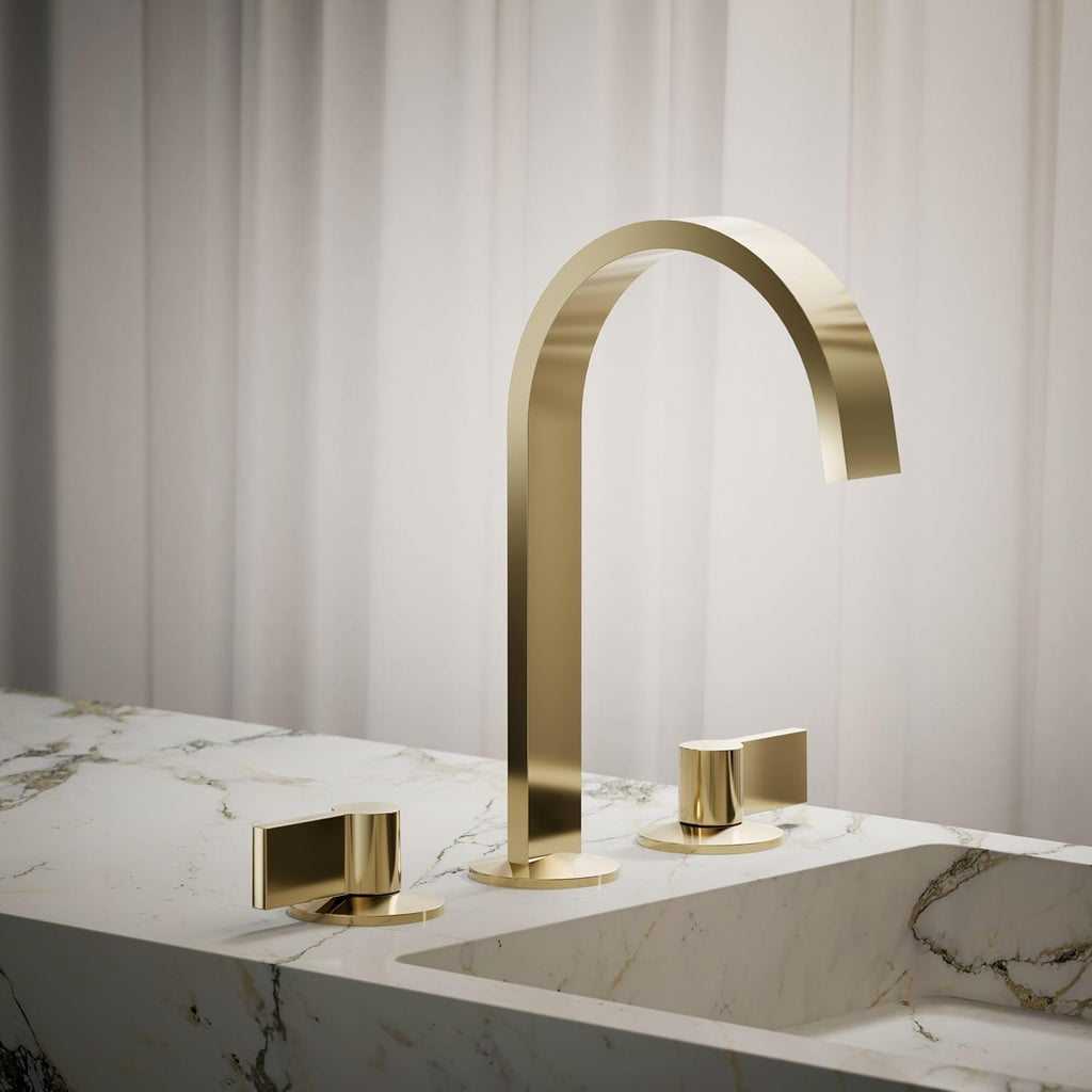 Kohler 77968-AF Components® Bathroom Sink Faucet spout with Ribbon Design, 1.2 gpm, Vibrant French Gold