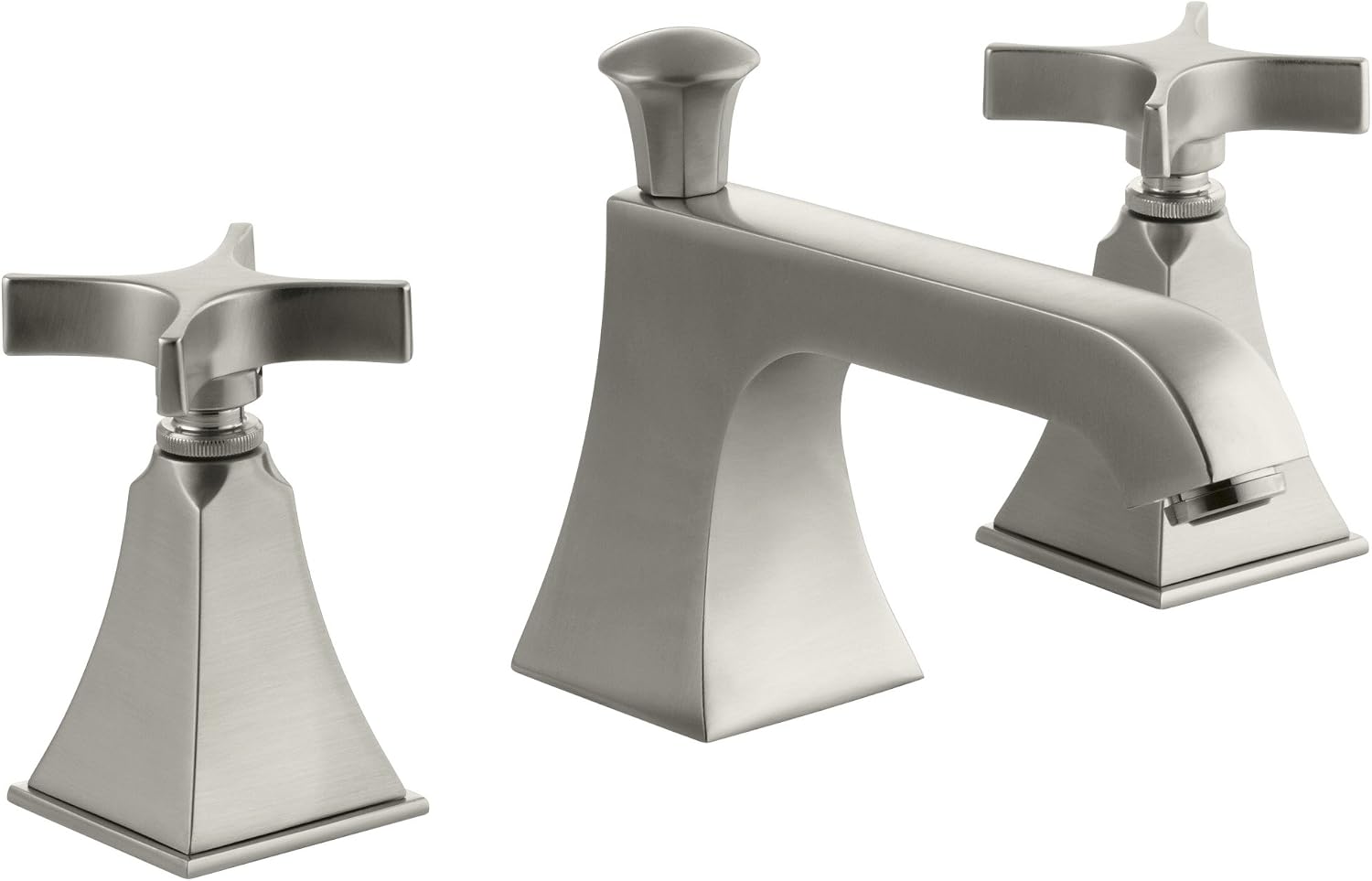 KOHLER K-454-3S-BN Memoirs Widespread Lavatory Faucet with Stately Design, Vibrant Brushed Nickel