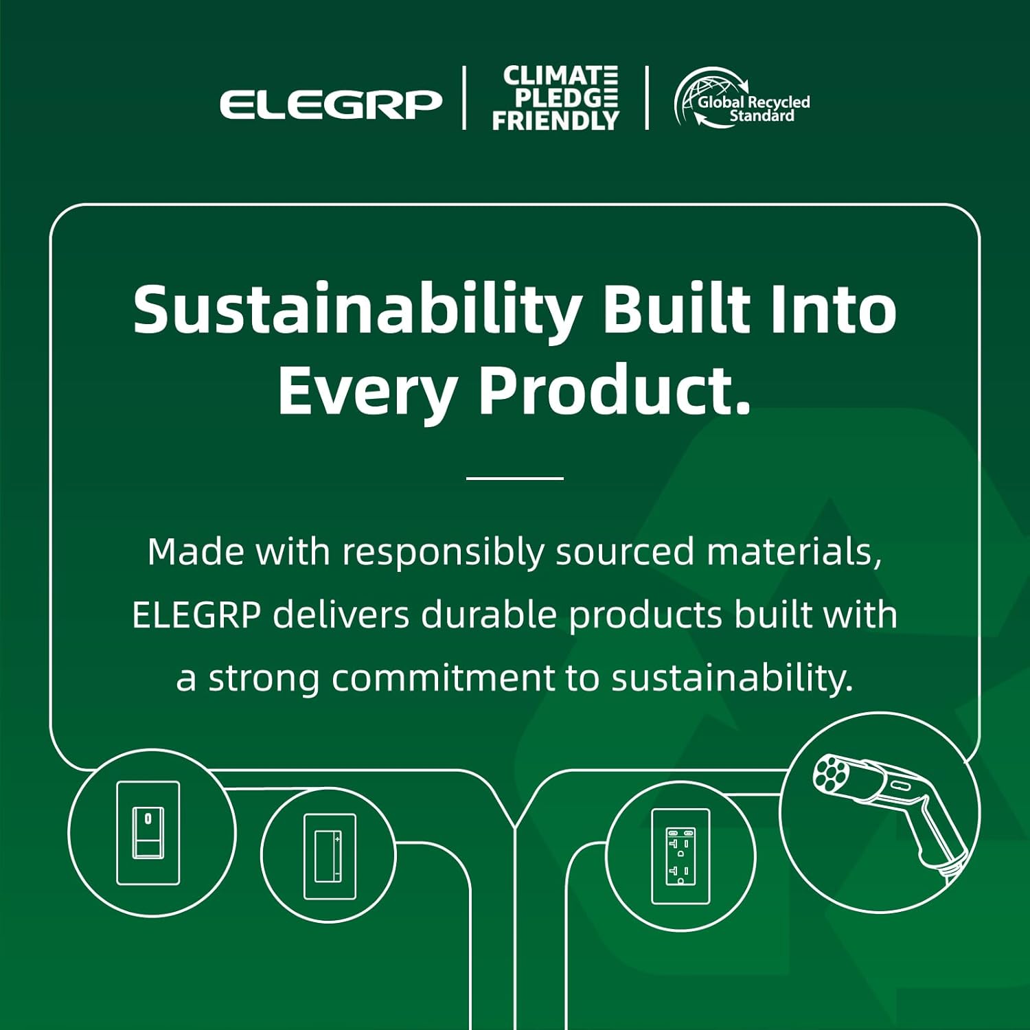 ELEGRP Level 1/2 EV Charger, 16 Amp, Portable J1772 Electric Car Charger, 25FT Cable, NEMA 6-20 & 5-15 Adapter, 110V-240V for BEVs/PHEVs, PBE & LRC Technology