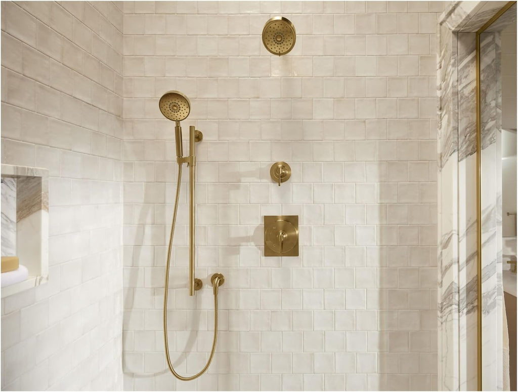 Kohler KTS35916-4G-BN Castia by Studio McGee Shower Only Trim Package with 1.75 GPM Single Function Shower Head with MasterClean Sprayface Vibrant Brushed Nickel