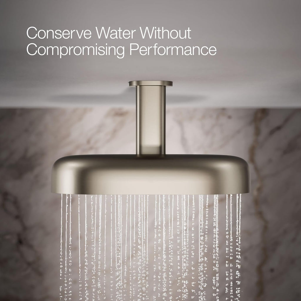 Kohler 26295-BN Statement® Oblong 14' two-function rainhead, 2.5 gpm, Vibrant Brushed Nickel