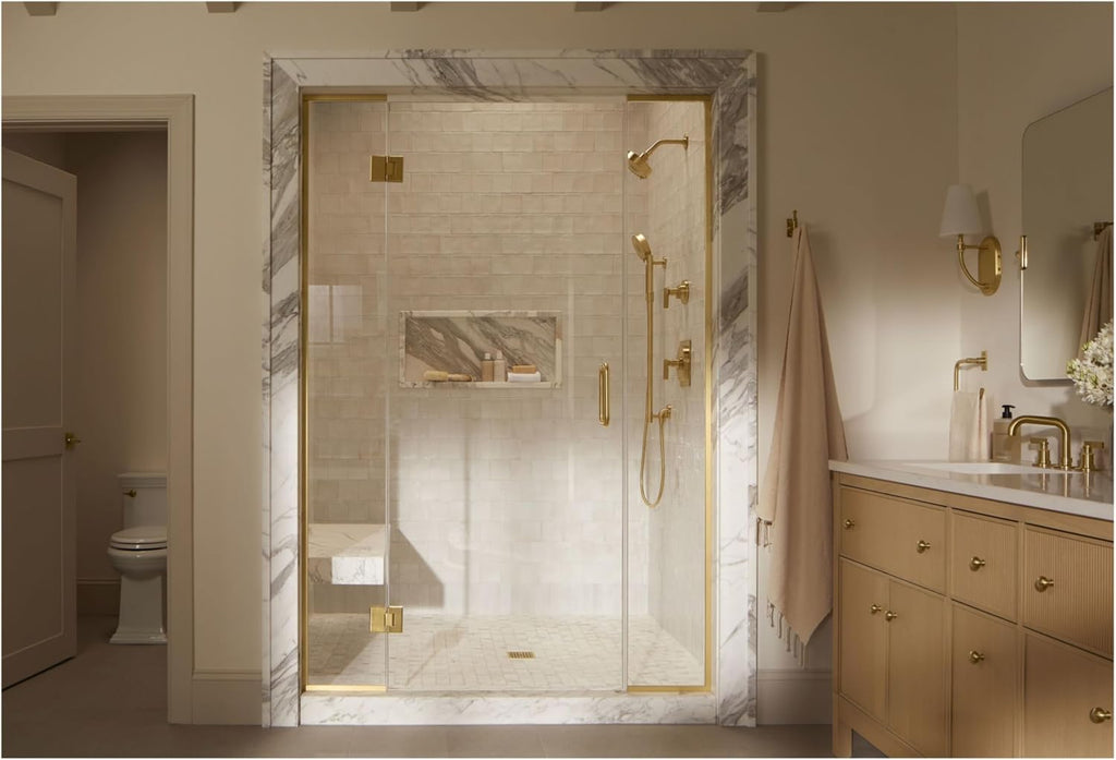 Kohler KTS35916-4G-BN Castia by Studio McGee Shower Only Trim Package with 1.75 GPM Single Function Shower Head with MasterClean Sprayface Vibrant Brushed Nickel