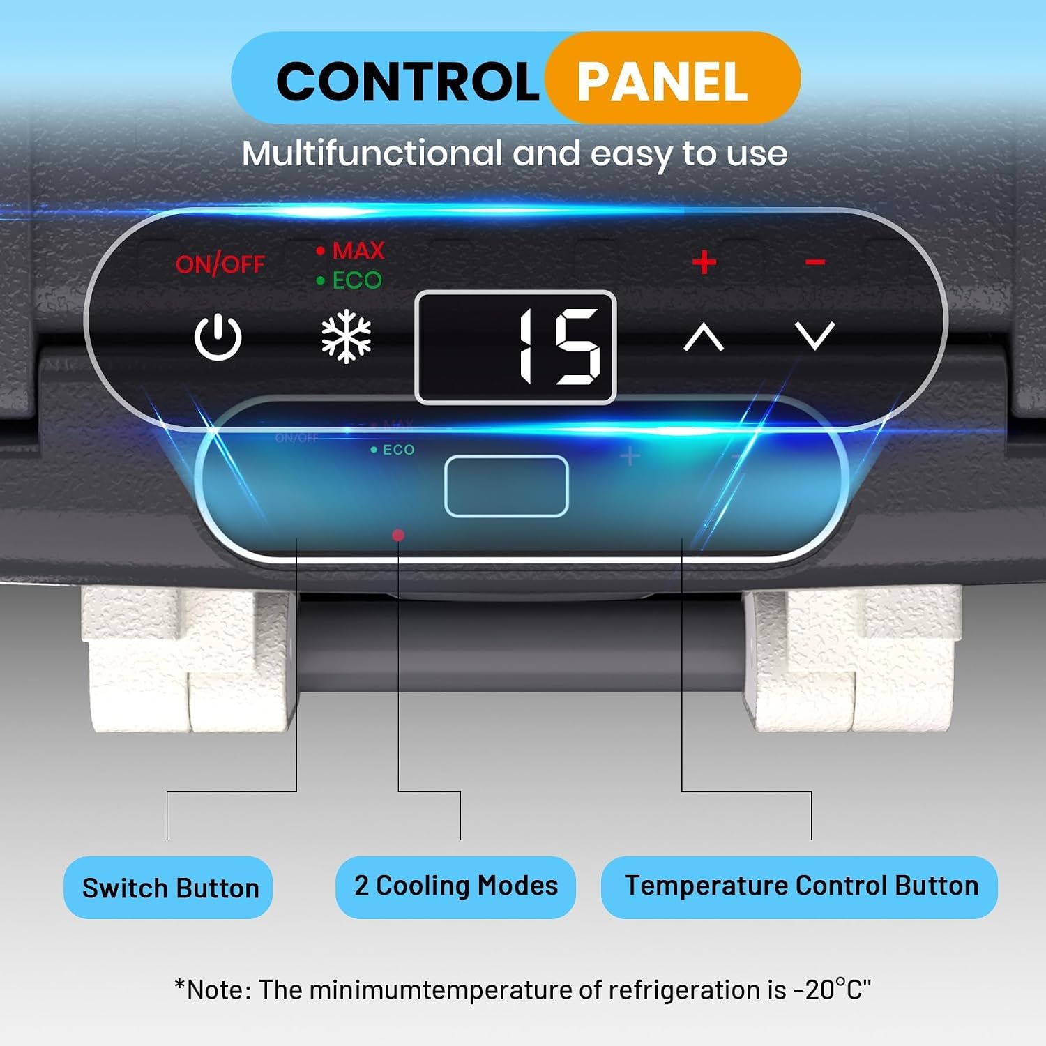 12V Car Refrigerator, 53QT Dual Zone Portable Refrigerator, Electric Cooler & Car Fridge, Plug In Cooler, Car Cooler for SUV, RV, Camping, Road Trips, Freezer 0°F-50°F, 12V/24V DC, 110-240V AC