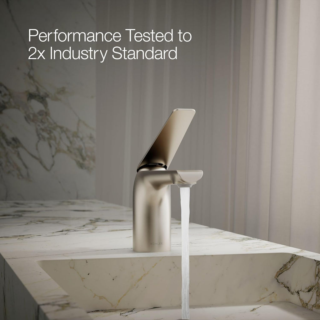 Kohler 97345-4-BN Avid® Single-Handle Bathroom Sink Faucet, 1.2 gpm, Vibrant Brushed Nickel