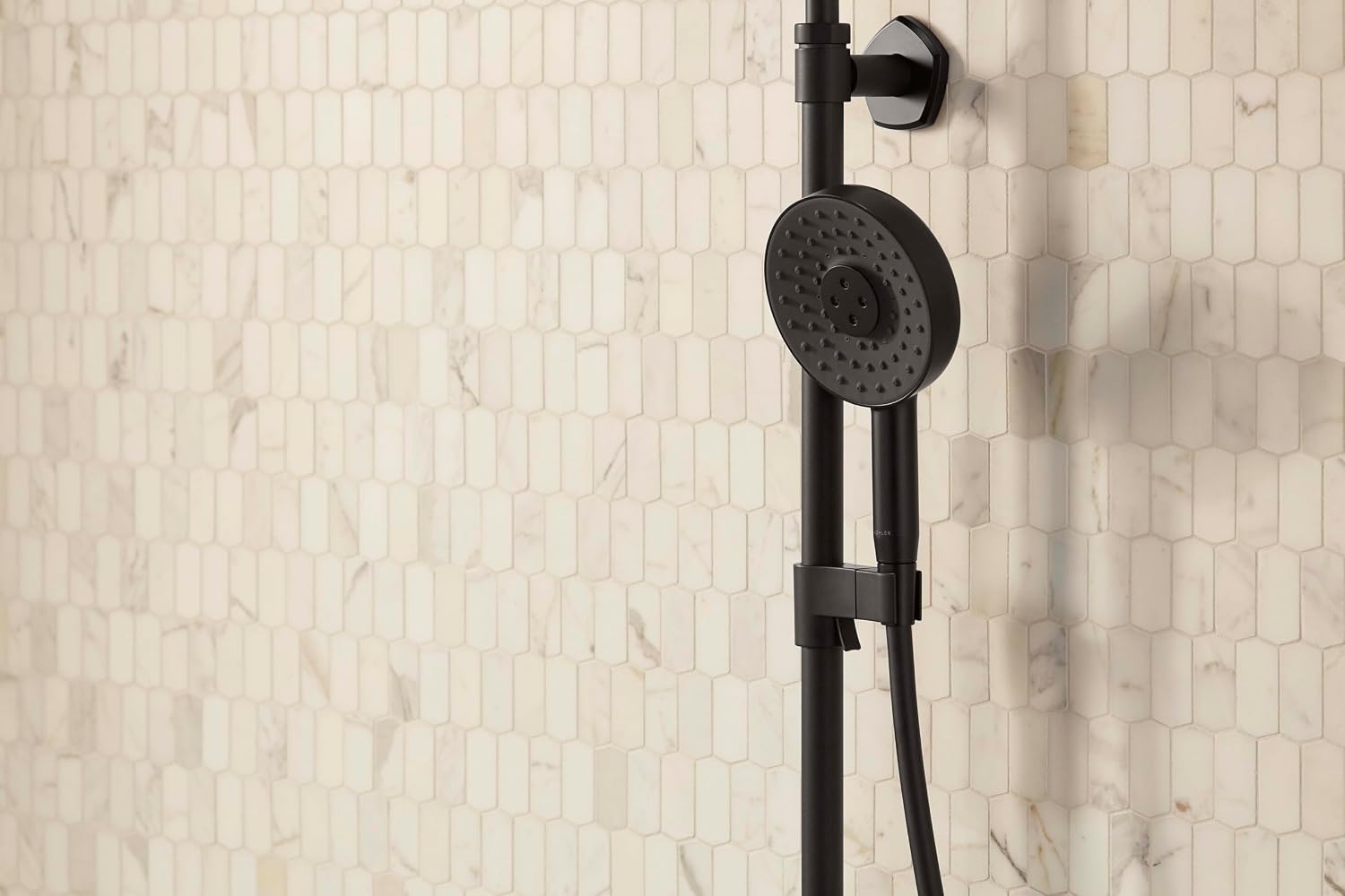 KOHLER 27129-CP Occasion Handheld Showerhead Bracket Holder, Wall-Mount Handshower Holder, Polished Chrome