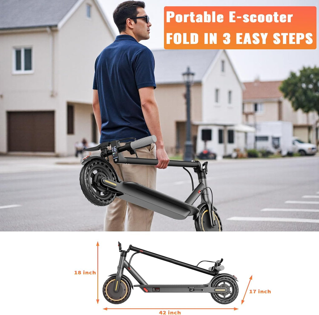 Qlaway 8.5' E Scooter for Adults 19/22 MPH 350/500W Motor 187.2/288.6/441WH Battery, Motorized Scooter Up to 22 Miles Range, Foldable Bearing 265 LBS/APP Control