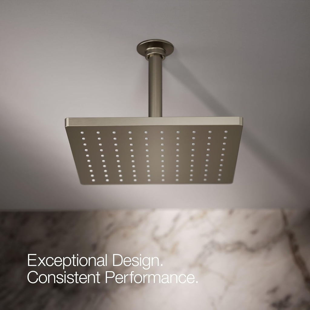 Kohler 26149-G-BN Honesty® 10' single-function rainhead, 1.75 gpm, Vibrant Brushed Nickel