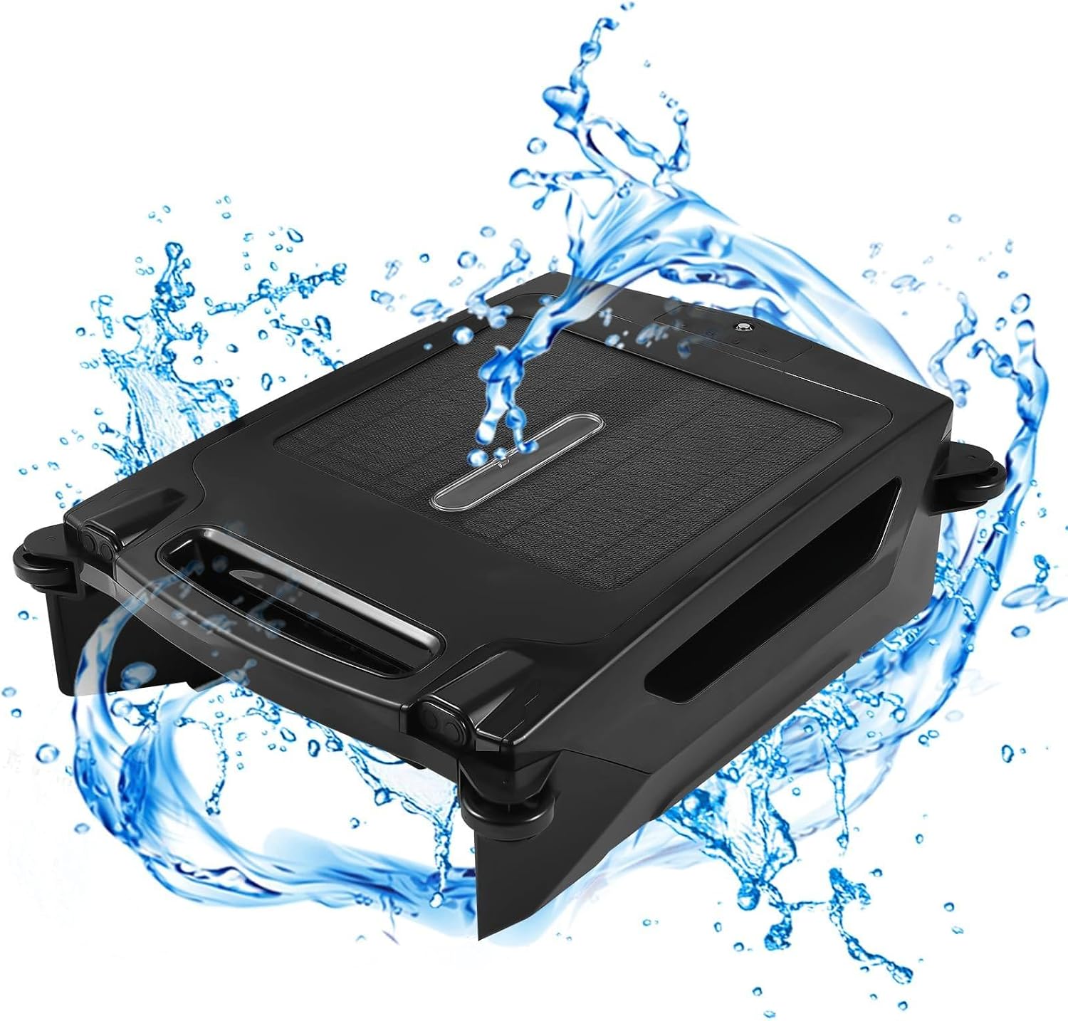 Solar Powered Pool Surface Cleaning Robots, 2500mAh Dual Charging Mode, Two Cleaning speeds, Smart Obstacle Avoidance, Up to 1600 SQ/FT