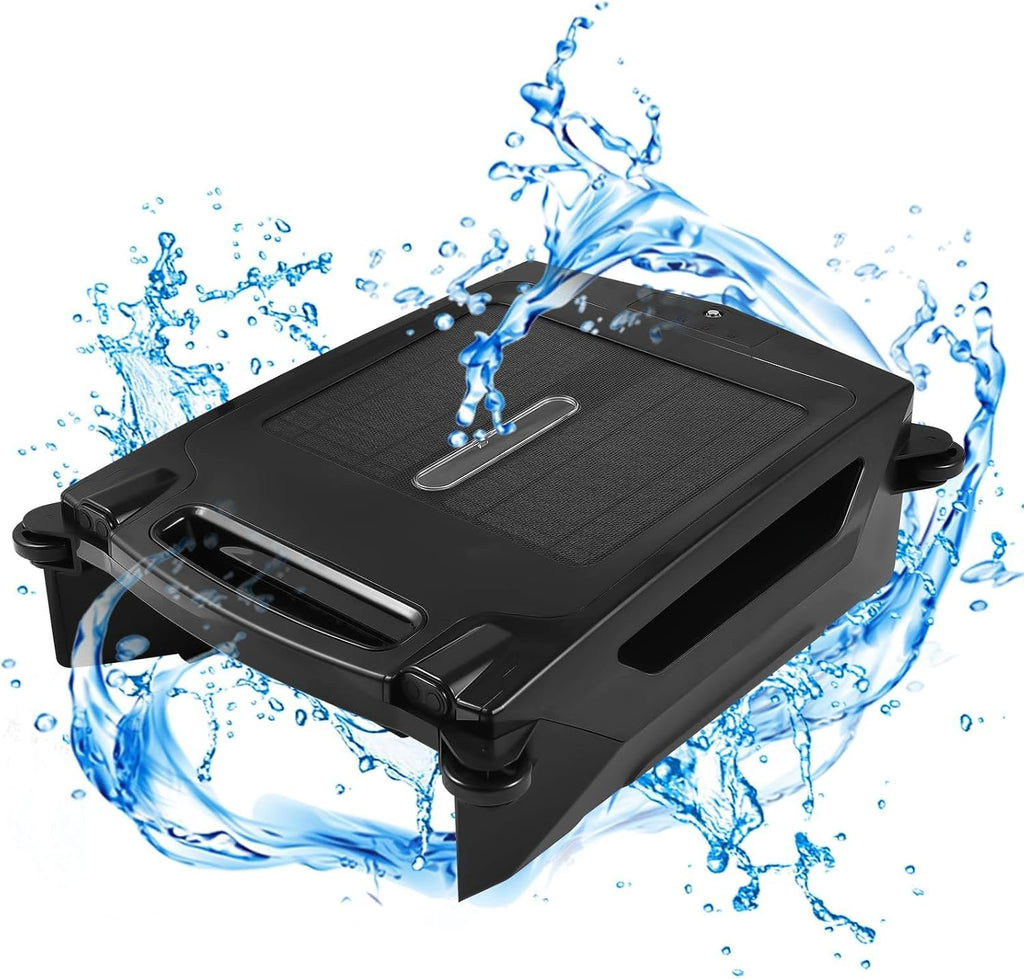 Solar Powered Pool Surface Cleaning Robots, 2500mAh Dual Charging Mode, Two Cleaning speeds, Smart Obstacle Avoidance, Up to 1600 SQ/FT