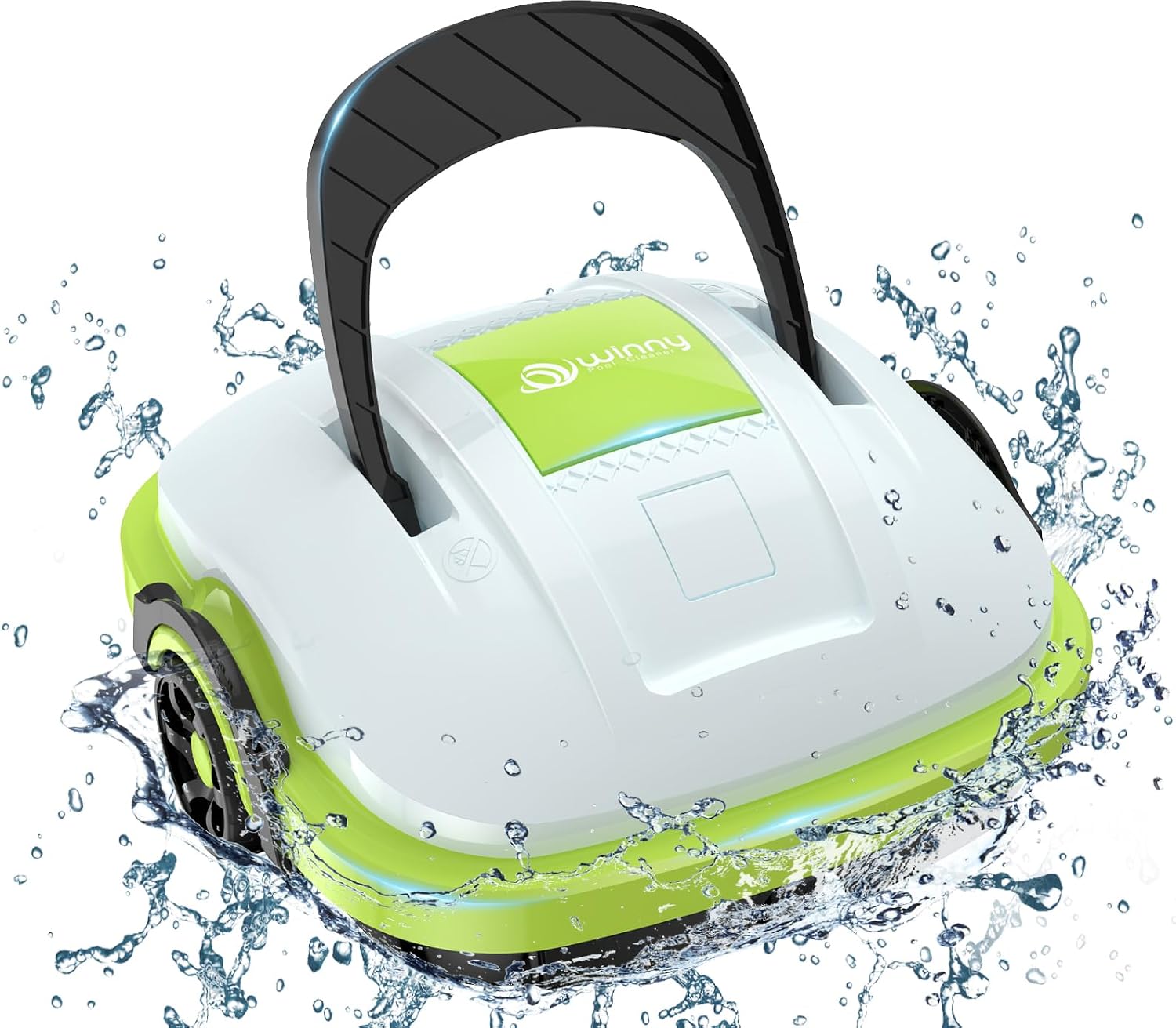 WINNY POOL CLEANER Cordless Robotic Pool Cleaner, Automatic Pool Vacuum with Powerful Suction, Dual-Motor,Self-Parking, Up to 538 Sq.ft,Ideal for Flat Above Ground Pools -Winny 200