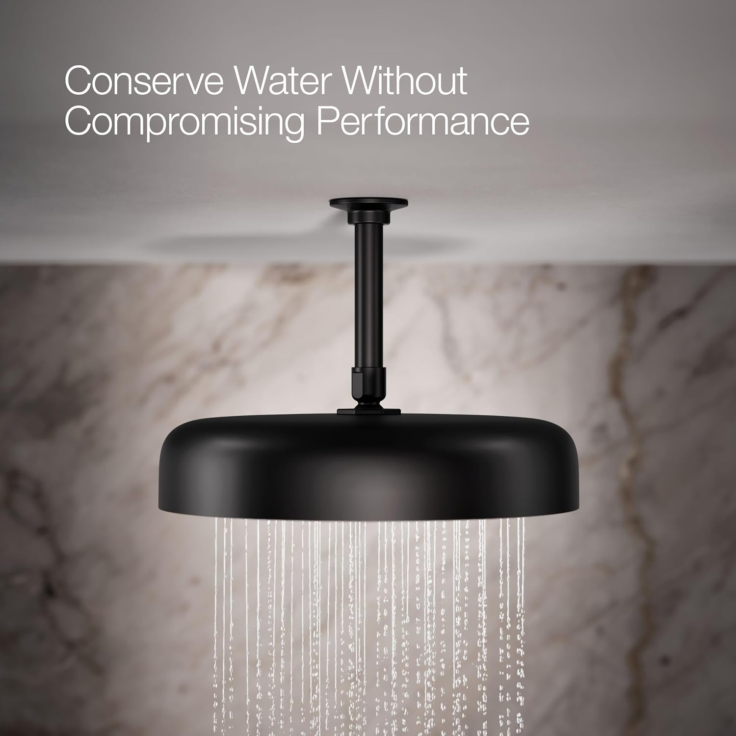 Kohler 26291-G-BL Statement® Round 12' single-function rainhead, 1.75 gpm, Matte Black