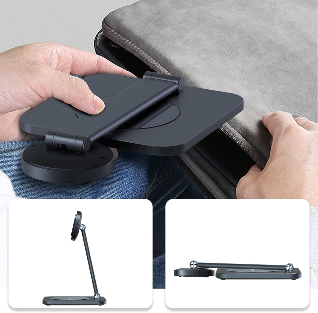 Foldable Magnetic Stand with Charging Case A6 for iPad mini (A17 Pro, A15 Bionic) 8.3-Inch. Strong Magnets, 360 Rotation, 90 Tilt, 45W Fast Charger Adapter USB C Cable Included