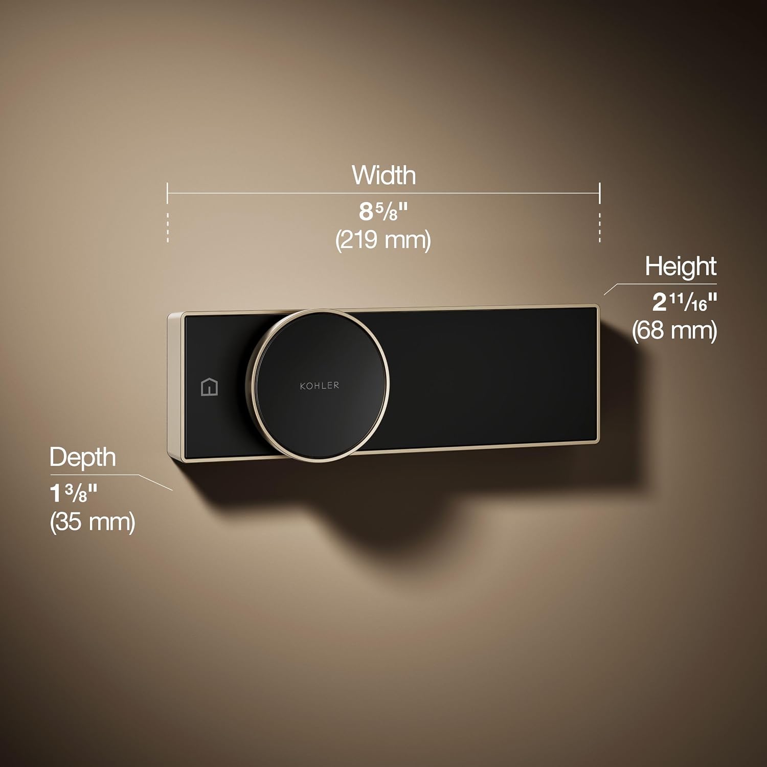 KOHLER Anthem + Digital Control Steamhead in Vibrant Brushed Bronze, Large Dial for Easy Temperature + Flow Rate Adjustment, Features System Warm-Up + Pause Option, Includes Optional Flow Restrictor
