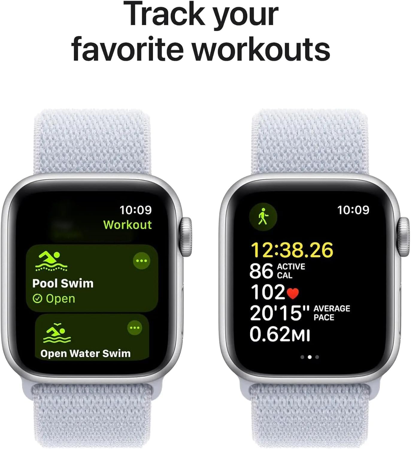Apple Watch Series 10 [GPS + Cellular, 46mm] - Silver Aluminum Case with Blue Cloud Sport Loop, One Size (Renewed)