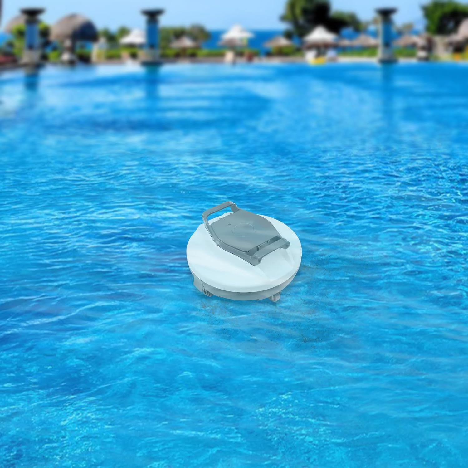 Swimming Pool Cleaning Machine, 2 Suction Ports Cordless Robotic Pool Cleaning Machine, 80㎡/861.11ft² Applicable Swimming Pool Area, Automatic Pool Cleaner for Households, Swimming Pools, Hotels
