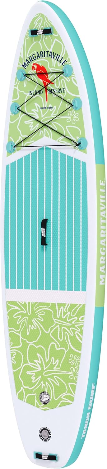 TANDM Surf Margaritaville 10'6 x 33in, Inflatable Stand-Up Paddle Board, High Traction with Cargo Bungee - SUP with Adjustable Paddle, Carrying Case, Pump and Accessories Included