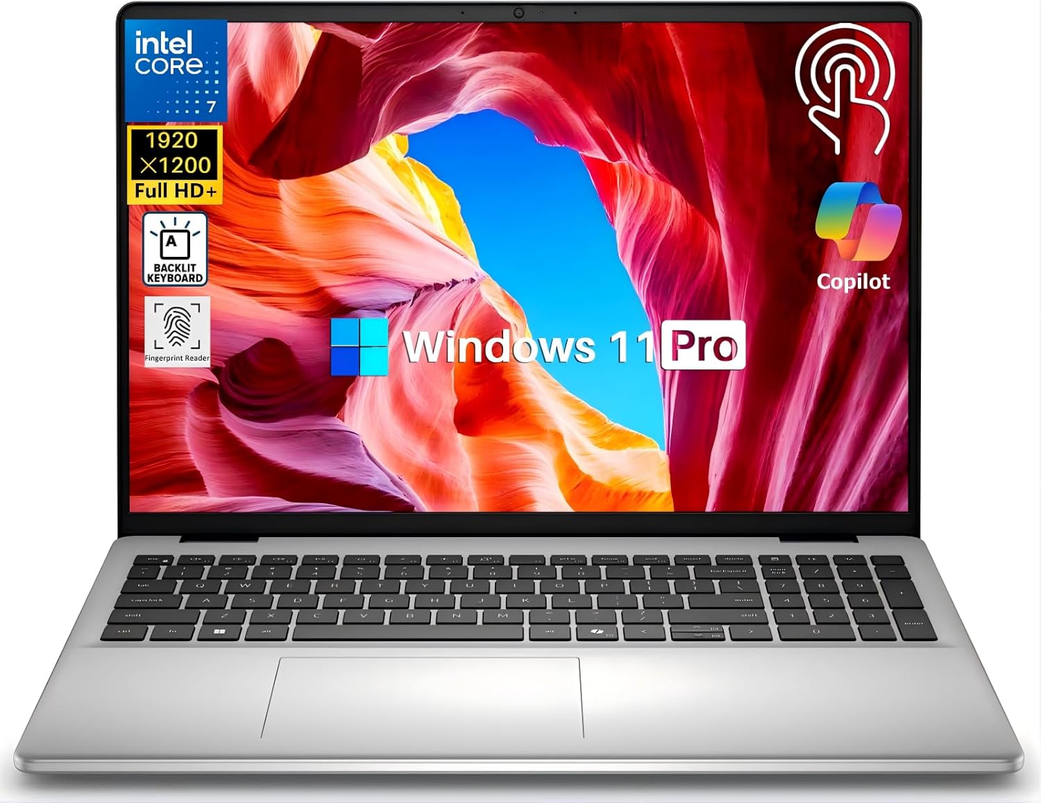 Dell 16 Touchscreen Business Laptop DC16251, 16' FHD+ 16:10 300-Nits Display, Intel 10-Core 7 150U(up to 5.4 GHz), 32 GB DDR5, 1 TB SSD, Wi-Fi 6E, Backlit KB, Fingerprint, Copilot AI, Windows 11 Pro