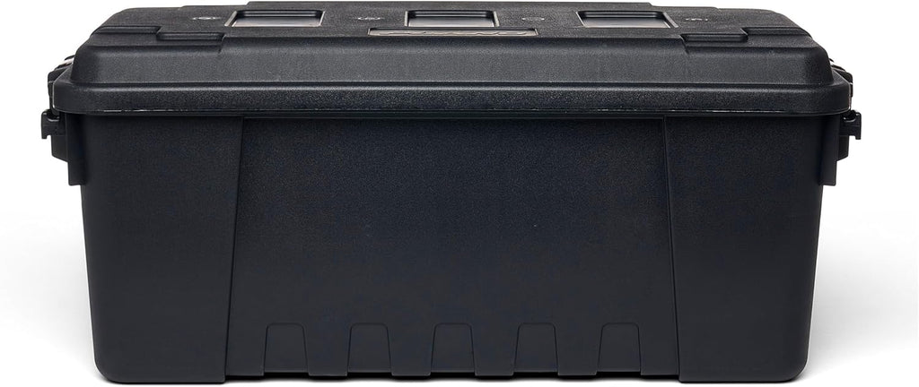 Plano Storage Trunk, Black, Medium, Lockable Storage Box, Airline Approved Sportsman Trunk, Hunting Gear and Ammunition Bin, Heavy-Duty Containers for Camping, 68-Quart