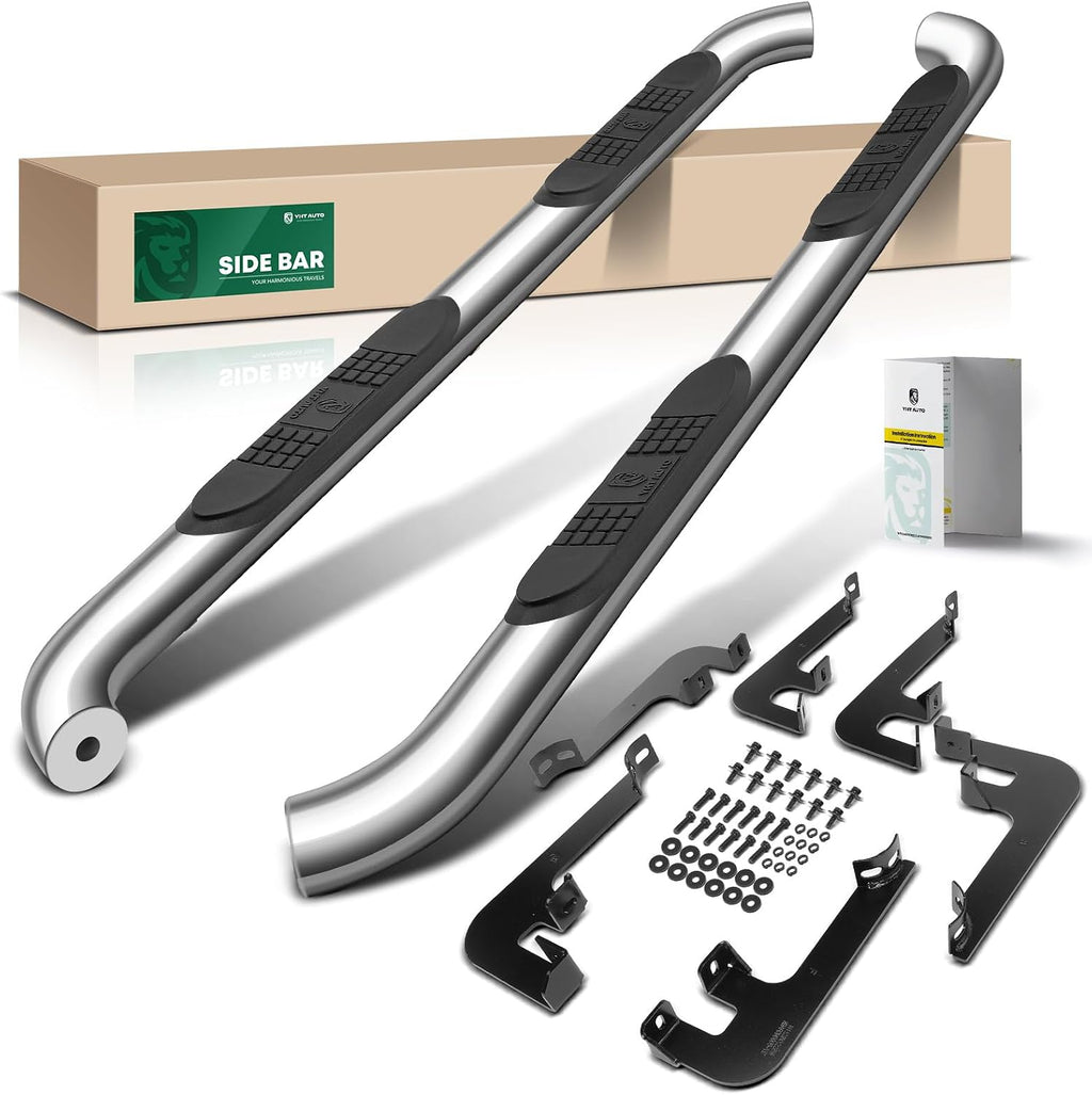 YHTAUTO 3 Inch Running Boards Fit Honda Pilot 2016-2022 SUV, Round Side Steps Stainless Steel Step Bars Off-Road Exterior Accessories