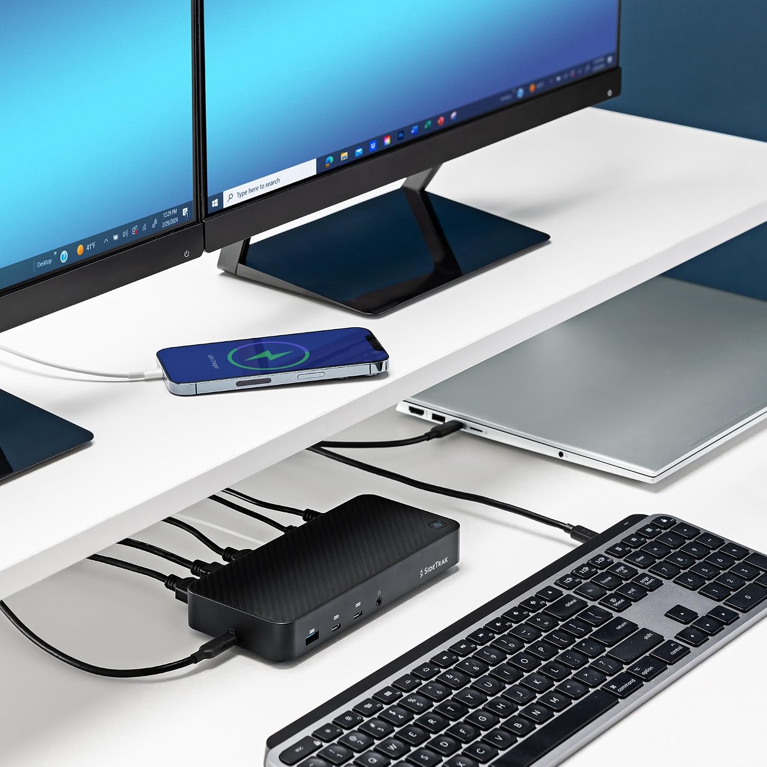 SideTrak 4K Docking Station | 13 Port High-Speed USB C Dock | Laptop Docking Station Dual Monitor/Triple Monitor | 100W Power Delivery | Compatible with Windows, Mac, Chrome