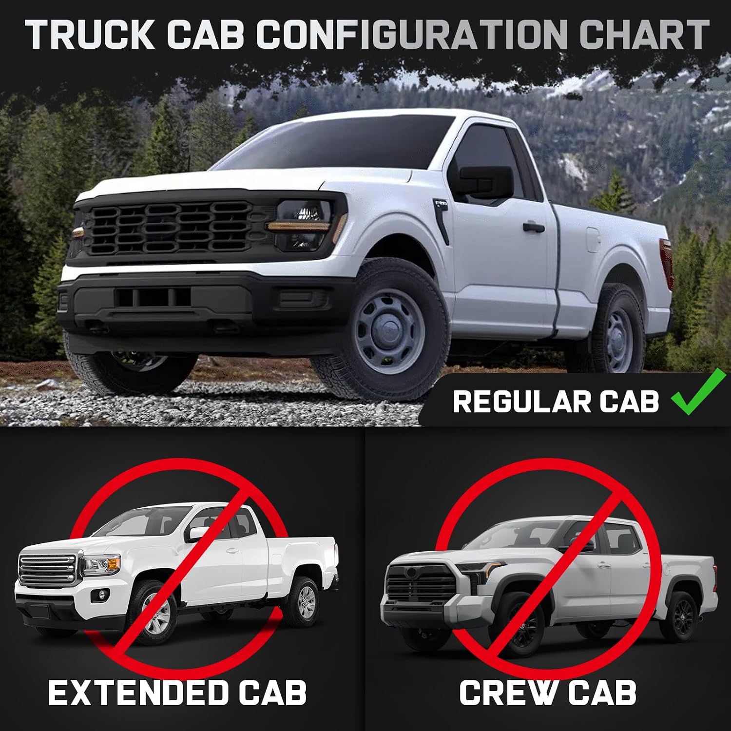 SMANOW Running Boards Compatible with 1999-2016 Ford F250 F350 F450 F550 Super Duty Regular/Standard/Single Cab, Black F250 Side Steps Rock Sliders, Drop Down Nerf Bars Made with Carbon Steel.
