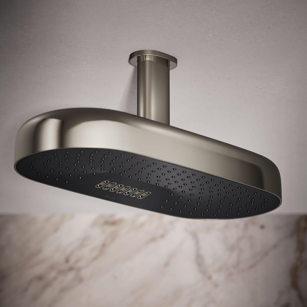 Kohler 26297-SN Statement® Oblong 18' two-function rainhead, 2.5 gpm, Vibrant Polished Nickel