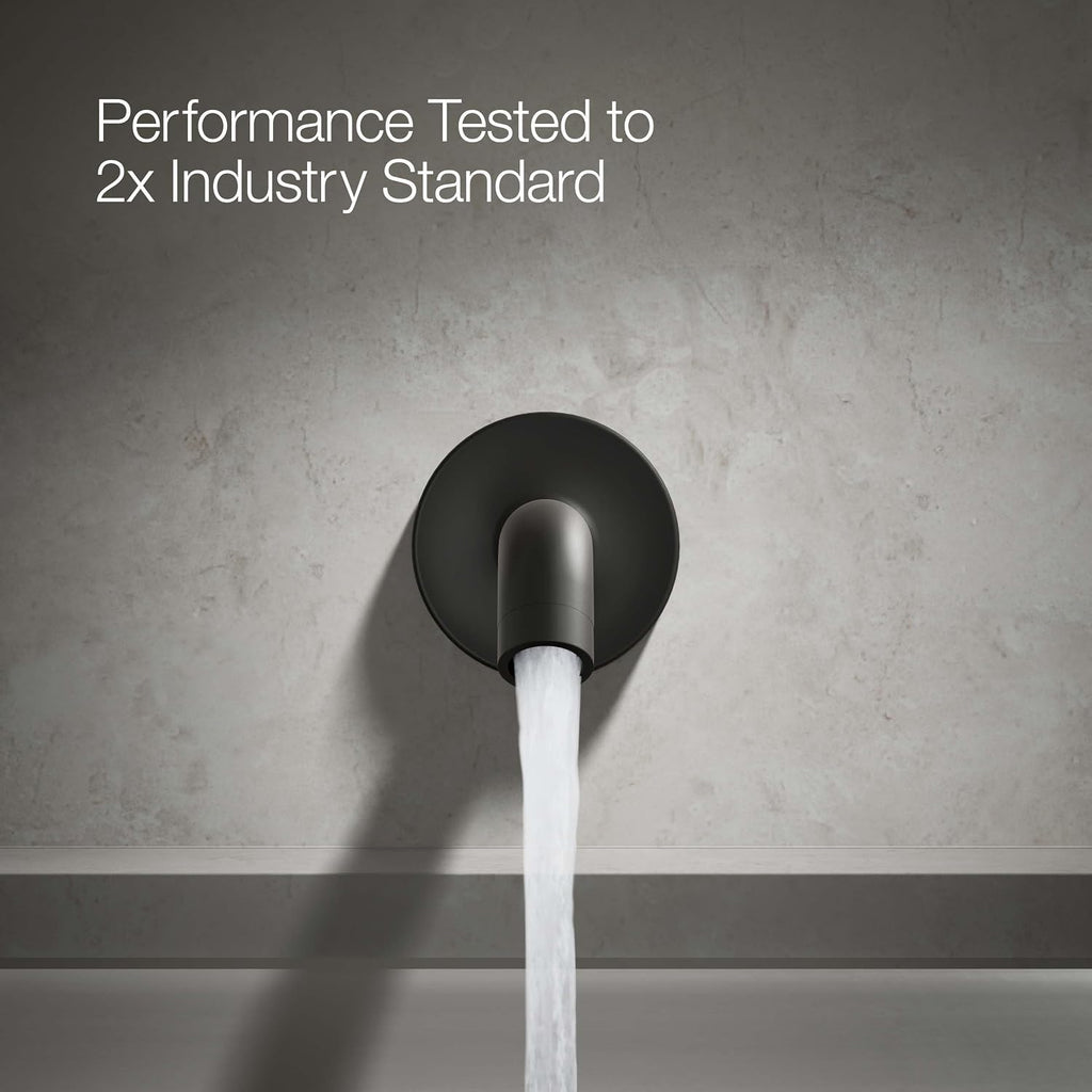 Kohler 14426-BL Purist® Wall-Mount 35 Degree Bath spout, 2.5 gpm, Matte Black