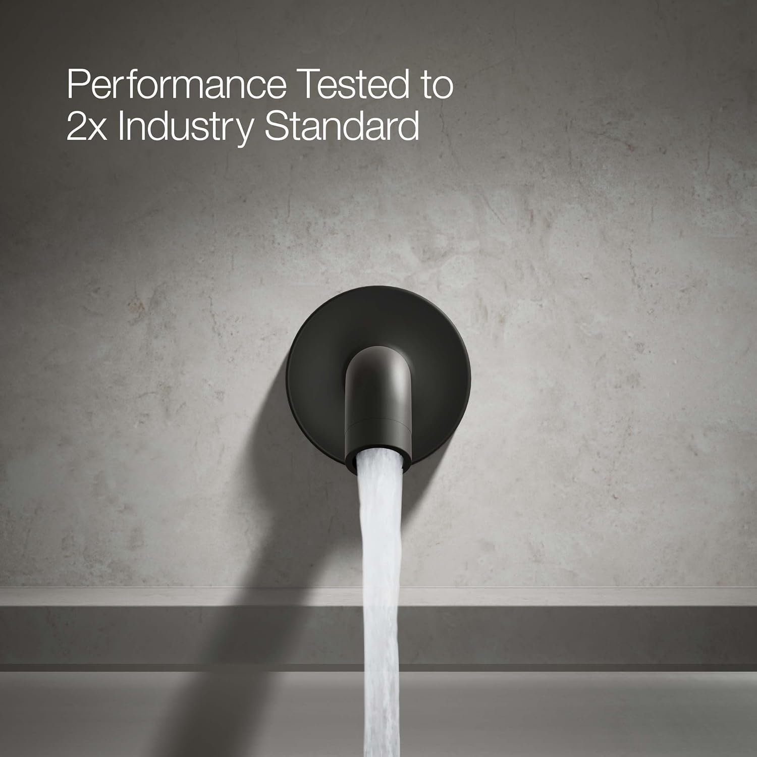 Kohler 14426-BL Purist® Wall-Mount 35 Degree Bath spout, 2.5 gpm, Matte Black