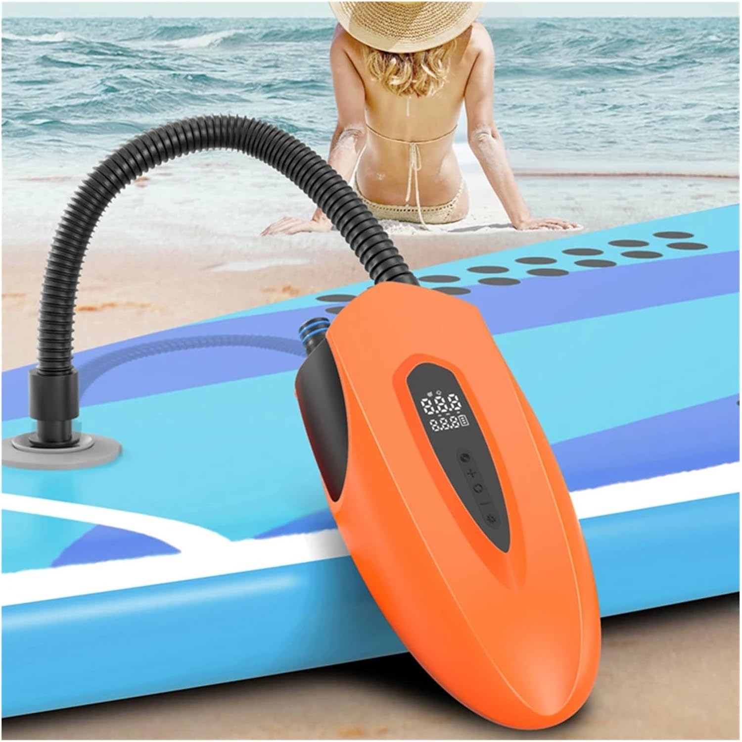 Air Pump, 20PSI SUP Board Pump with Auto Shut Off Electric Air Pump Digital Display Portable Air Compressor for Stand Up Paddle Board,Electric Air Pump