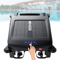 Solar Powered Robotic Pool Sur-face Skimmer Robot with 24/7 Continuous Cleaning, Cordless Robotic Cleaner Smart Obstacle Avoidance, 3.4L Garbage Collection Basket, 2 Speed Modes