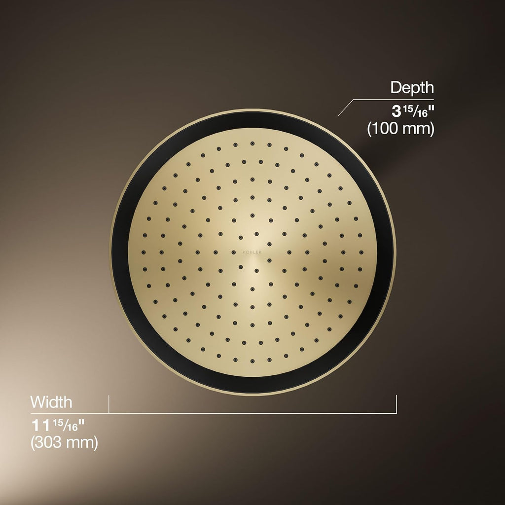Kohler 26291-G-AF Statement® Round 12' single-function rainhead, 1.75 gpm, Vibrant French Gold