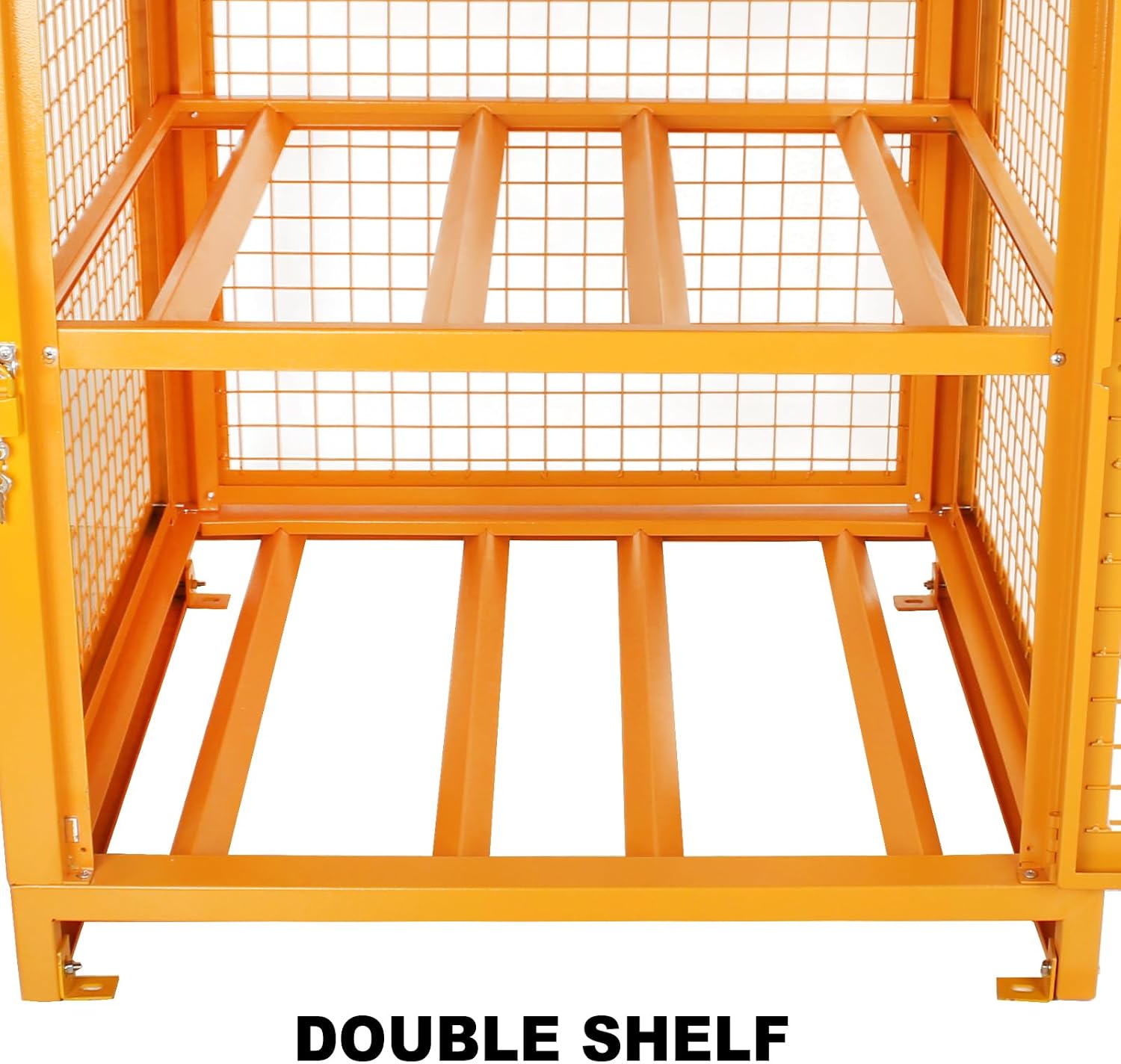 Sidasu Propane Tank Storage Cabinet - 31'x30'x35' Yellow Steel Box Holds 4 Cylinders (Fits 3,5,11,20,30,33lb Tanks)