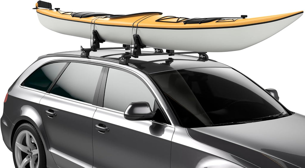 Thule DockGrip - Carries up to 36' Wide Kayaks and SUPs - Fits All Hull Shapes - Fits Most roof Rack Cross Bars - Kayak roof Rack - Stand up Paddleboard Compatible - 85lb Weight Capacity