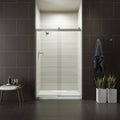 KOHLER K-706008-L-SH Levity Bypass Shower Door with Handle and 1/4-Inch Crystal Clear Glass in Bright Silver