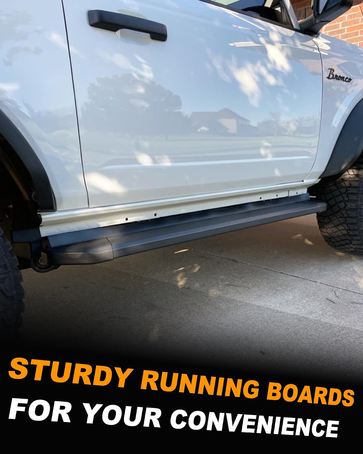 Running Board Fit for Bronco 2-Door 2021-2026 Black Texture Tube Side Step Bars